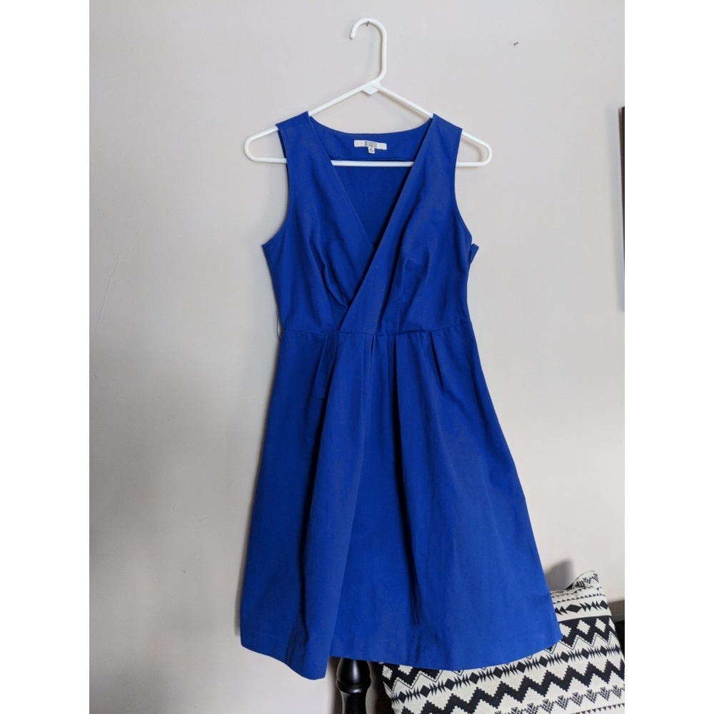 Blue Belted Party Dress